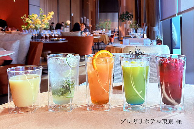 ブルガリホテル東京 5つ星ホテル ブランド ストーリー rayes レイエス ダブルウォールグラス