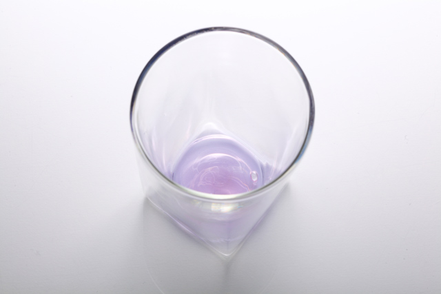 桃　紫　ピンク　パープル　クリアー　グラデーション　透明　カラー　rayes レイエス　スクエア　ダブルウォールグラス