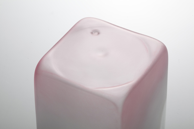 桃　ピンク　フロスト　白　ホワイト　グラデーション　透明　カラー　rayes レイエス　スクエア　ダブルウォールグラス　