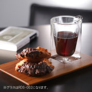 アイス　コーヒー　カフェ　チーク　プレート　rayes レイエス　スクエア　ダブルウォールグラス　