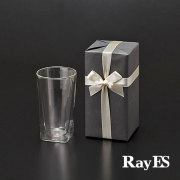 ペア　2個入り　ギフト　プレゼント　ラッピング　RDS-002L　400ml　ビール　ビア　 rayes レイエス　スクエア　ダブルウォールグラス