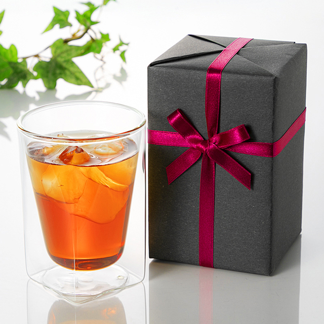 ギフト　gift　プレゼント　ラッピング　紅茶　ティー　rayes レイエス　ダブルウォールグラス